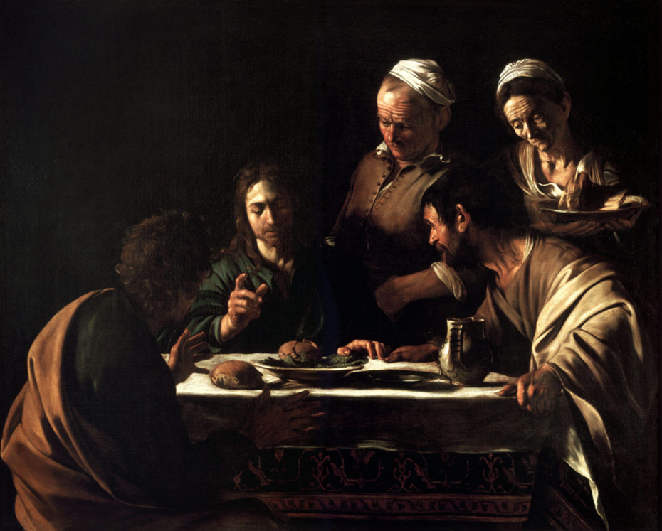 Supper at Emmaus (Milan), 1606. Brera, Milan.
