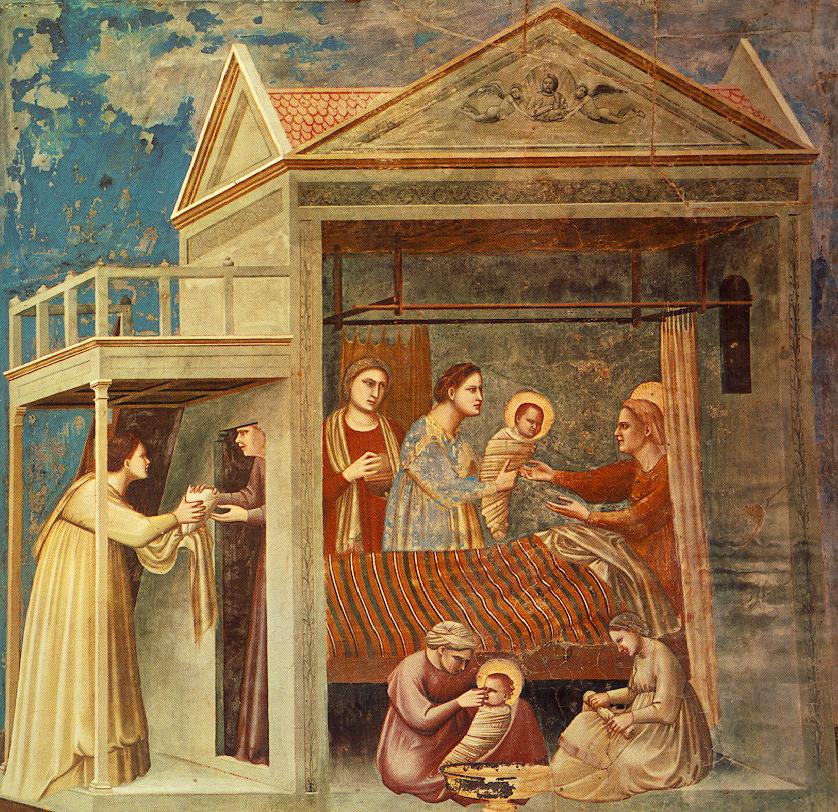 Рождество Богородицы. Фреска Джотто