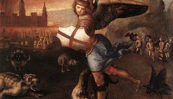 Raffaello Sanzio. San Michele e il drago
