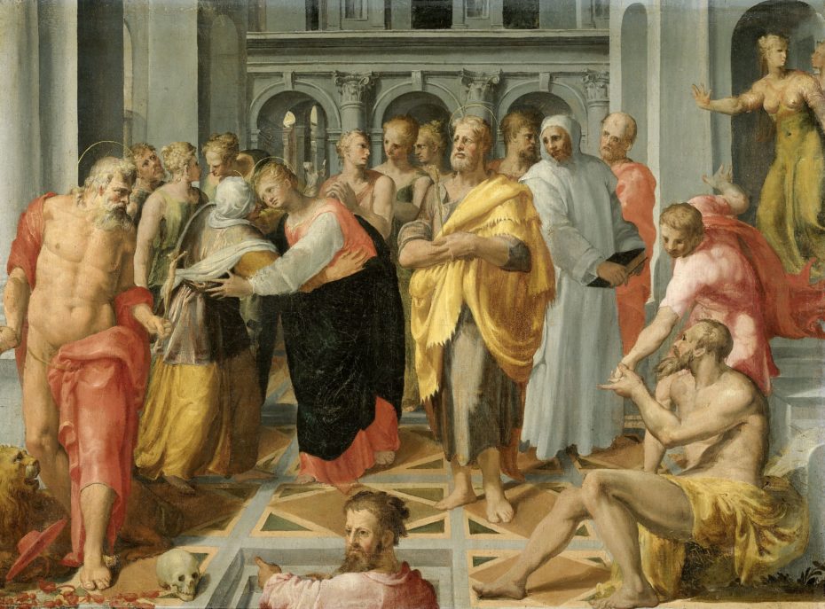 Visitation (Meeting of Mary and Elizabeth in the Presence of Saints Joseph and Jerome), Pellegrino Tibaldi (circle of), 1550 - 1600