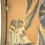Фрагмент фрески в конхе алтаря: человек (ангел) – символ Евангелия от Матфея