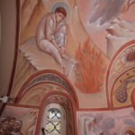 Фрагмент фрески в северной апсиде: Моисей перед неопалимой купиной