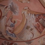 Фрагмент фрески в северной апсиде: Моисей получает скрижали с заповедями Божиими