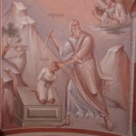 Фрагмент фрески в северной апсиде: Жертвоприношение Авраама