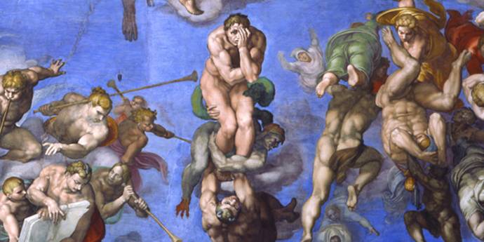 Фрагмент фрески Микеланджело 