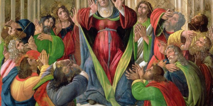 Сошествие Святого Духа на Апостолов (Пятидесятница), 1495-1505,
Сандро Боттичелли/мастерская (итал. Sandro Botticelli, 1445-1510)