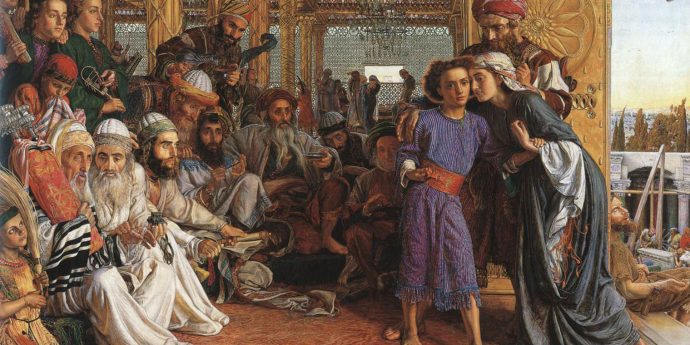 Уильям Холман Хант. Родители находят юного Иисуса в Храме (1854-1855)